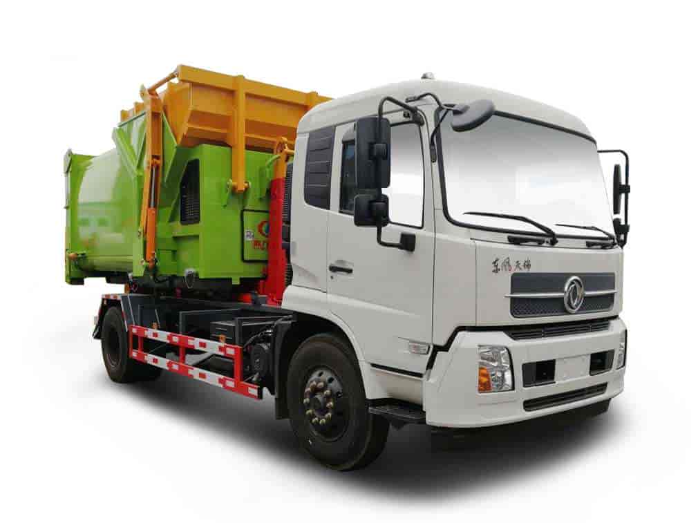 東風天錦12方車廂可卸式垃圾車